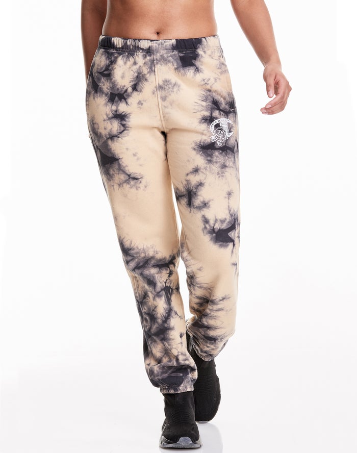 Champion Trainingsbroek Dames - Room/Zwart - Galaxy Dye Boyfriend ( 947816-YQM )